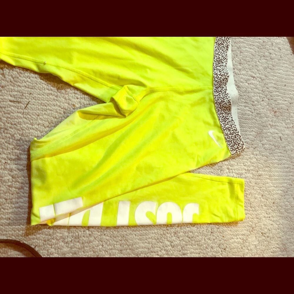 Neon green Nike leggings
